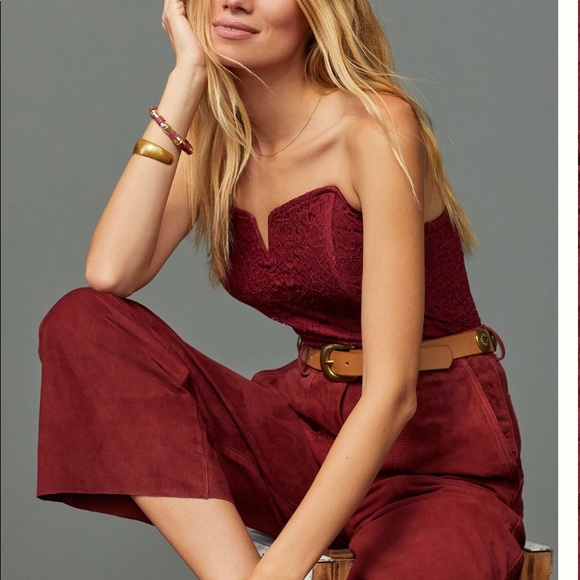 NWT Anthropologie Porridge Clothing Tube Top in Wine Color - Picture 3 of 10